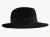 Wool Fedora Hat With Wide Material Belt